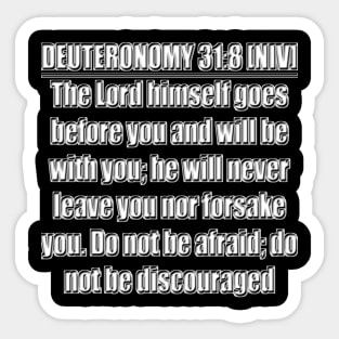 Bible Verse Deuteronomy 31:8 Sticker